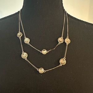 Kenneth Cole New York silver-tone layered chain necklace with crystalline beads